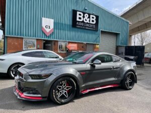 Widebody Mustang 11 Inch Screen and Huge Audio Upgrade at BB Audioconcepts Cardiff