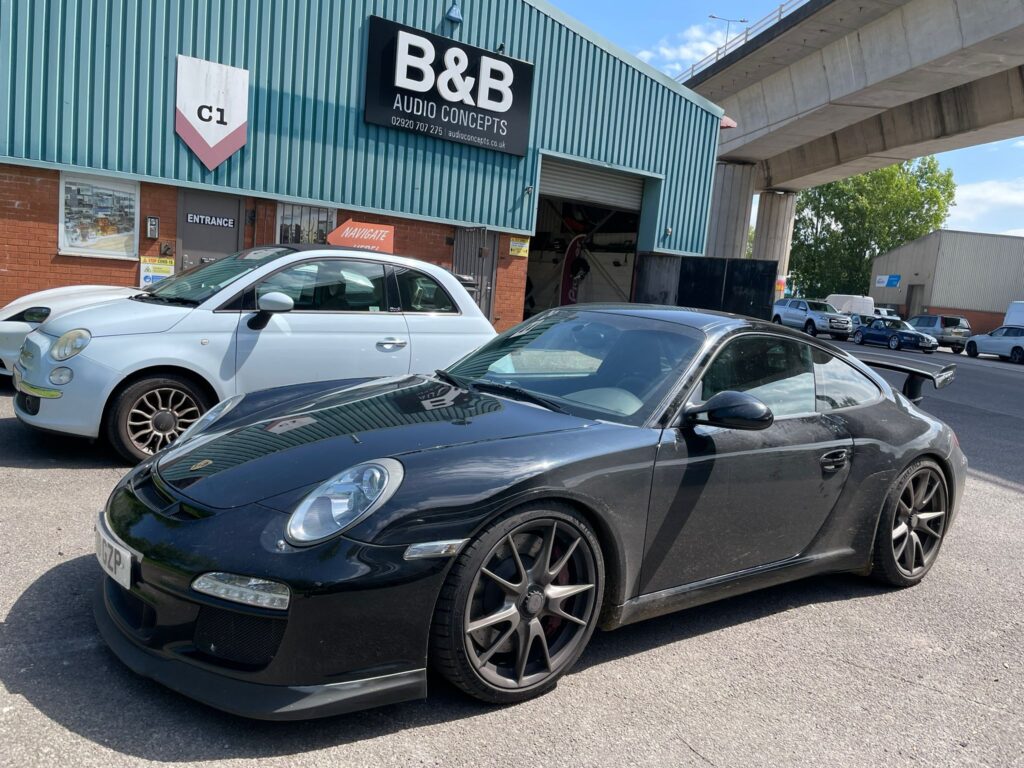 Left Hand Drive Porsche GT3s Multimedia and Audio Upgrade at BB Audioconcepts Cardiff 5