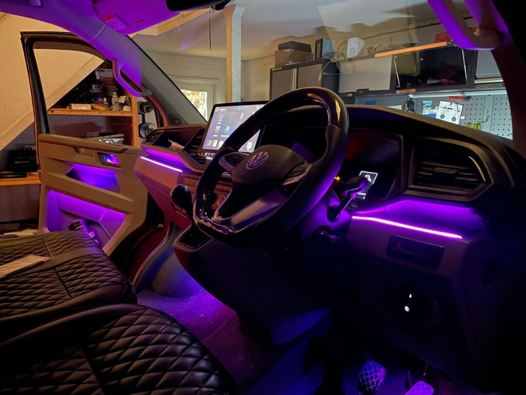VW T6 Audio Security and Ambient Lighting Upgrade at BB Audioconcepts Cardiff 3